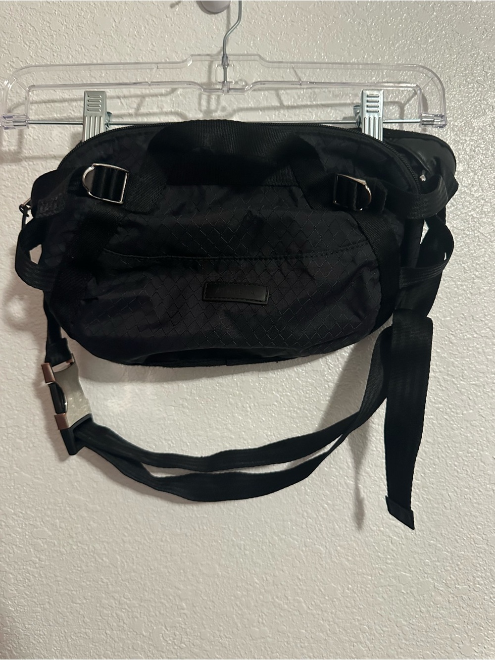 Black athleta womens  Crossbody Sling Bag - Minimal Design